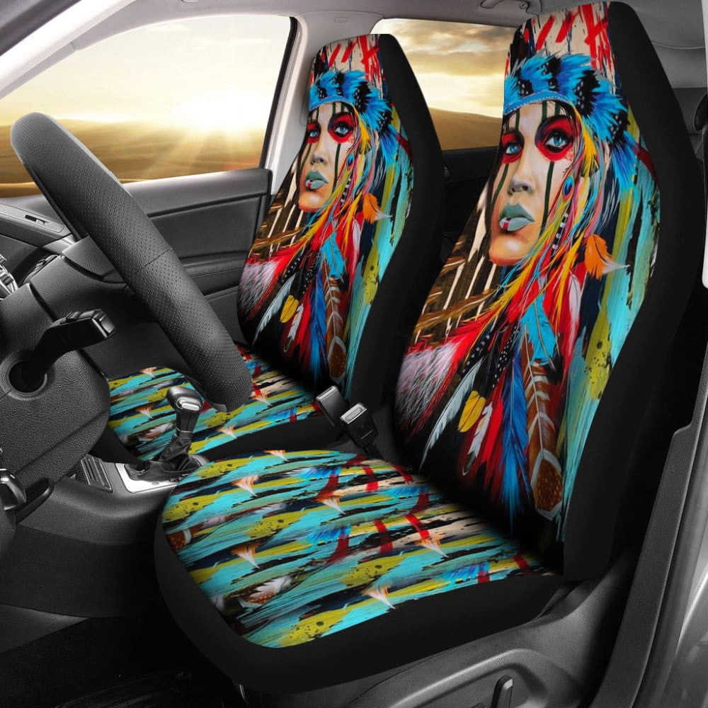 American Native Woman Car Seat Covers