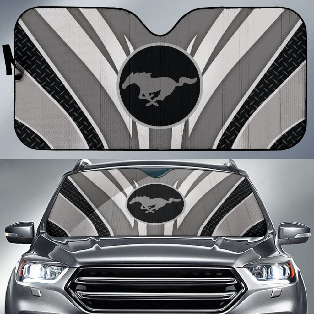 Grey Mustang Car Auto Sun Shades