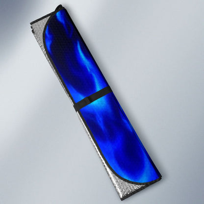 Blue Flames Design Car Auto Sun Shades