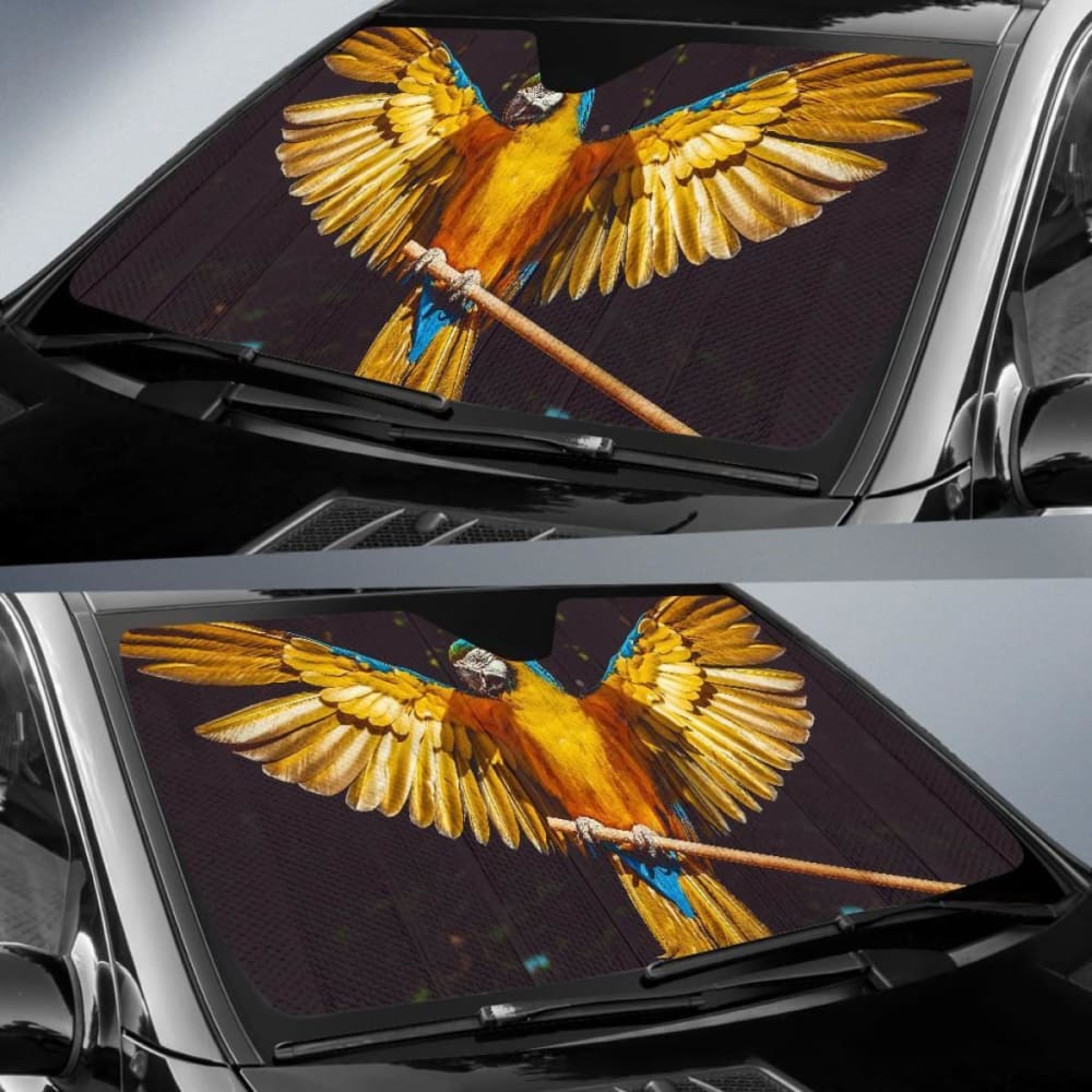 Parrot Yellow Bird Car Sun Shade