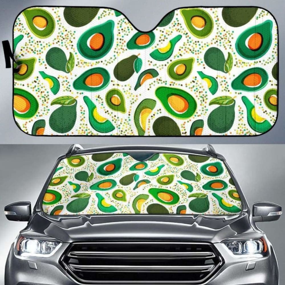 Avocado Design Pattern Car Auto Sun Shades
