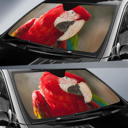 Red Green Macaw Parrot Car Sun Shade