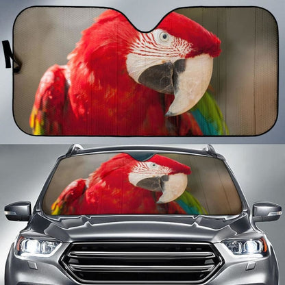 Red Green Macaw Parrot Car Sun Shade