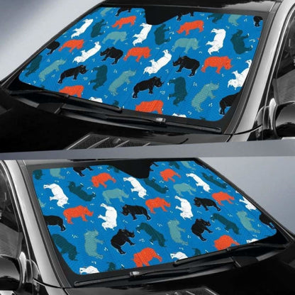 Colorful Rhino Pattern Car Auto Sun Shades