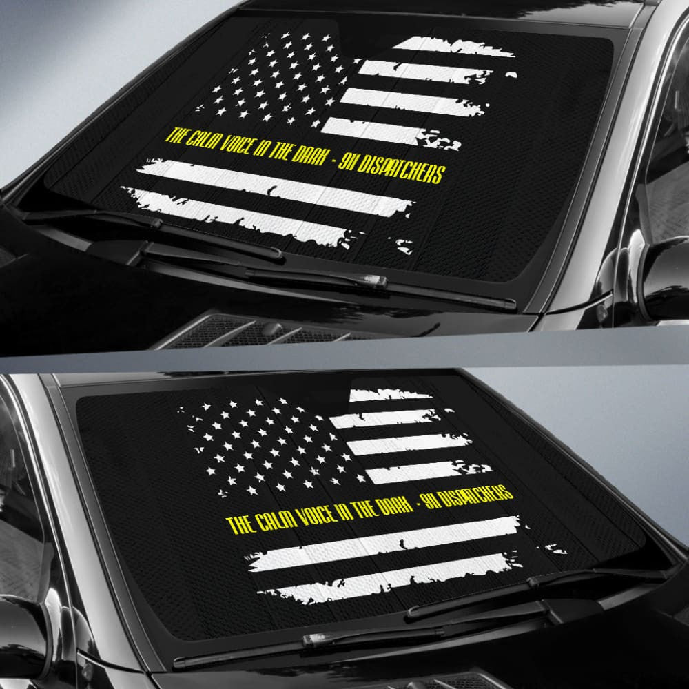 Dispatchers The Calm Voice In The Dark Thin Yellow Line Car Auto Sun Shades