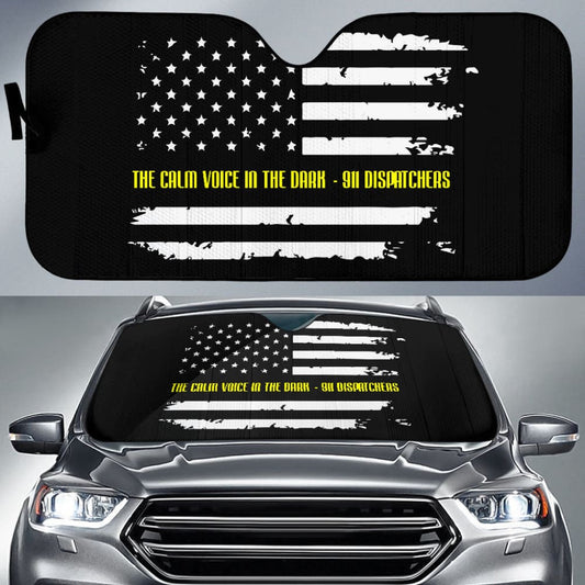 Dispatchers The Calm Voice In The Dark Thin Yellow Line Car Auto Sun Shades