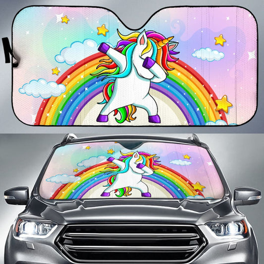 Amazing Unicorn LGBT Rainbow Love Heart Car Auto Sun Shades
