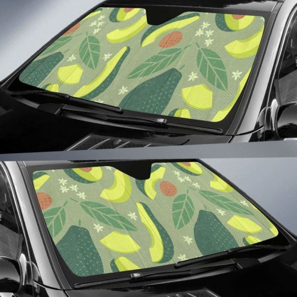 Avocado Pattern Car Auto Sun Shades