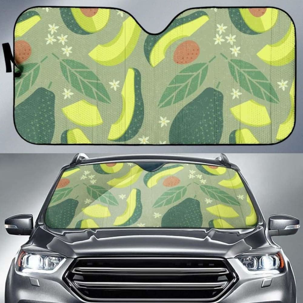 Avocado Pattern Car Auto Sun Shades