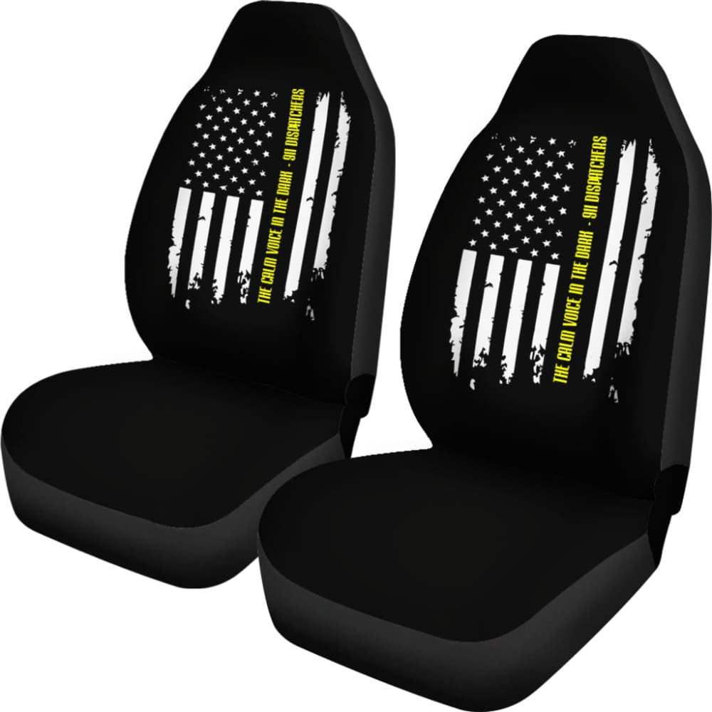 Dispatchers The Calm Voice In The Dark Thin Yellow Line Car Seat Covers