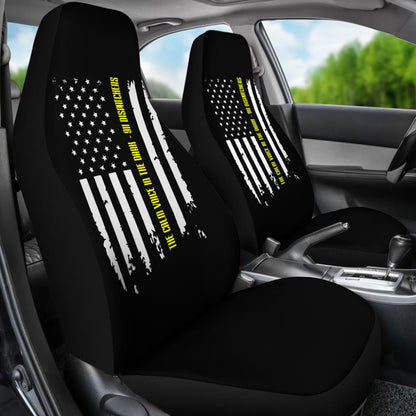 Dispatchers The Calm Voice In The Dark Thin Yellow Line Car Seat Covers