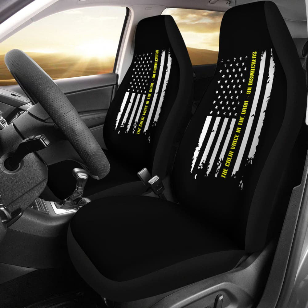 Dispatchers The Calm Voice In The Dark Thin Yellow Line Car Seat Covers