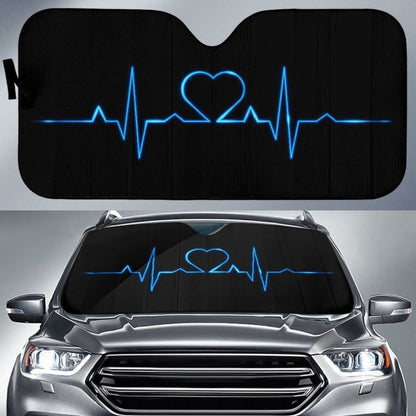 Electro Blue Heart Sun Shade Amazing Best Gift Ideas