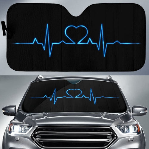 Electro Blue Heart Sun Shade Amazing Best Gift Ideas