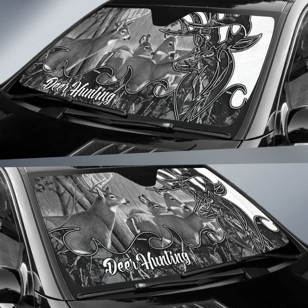 Deer Hunting Muddy Girl Harvest Moon Car Auto Sun Shades Custom