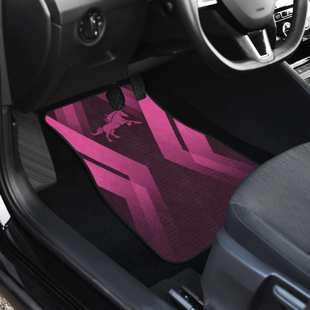 Amazing Black & Pink Horse Mustang Custom Car Accessories Car Floor Mats