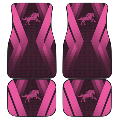 Amazing Black & Pink Horse Mustang Custom Car Accessories Car Floor Mats