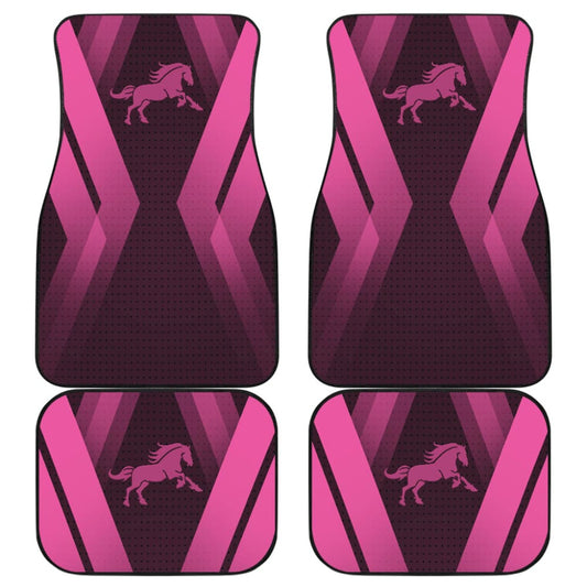Amazing Black & Pink Horse Mustang Custom Car Accessories Car Floor Mats