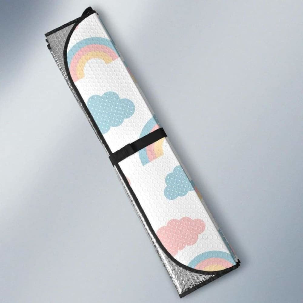 Cute Rainbow Clound Pattern Car Auto Sun Shades
