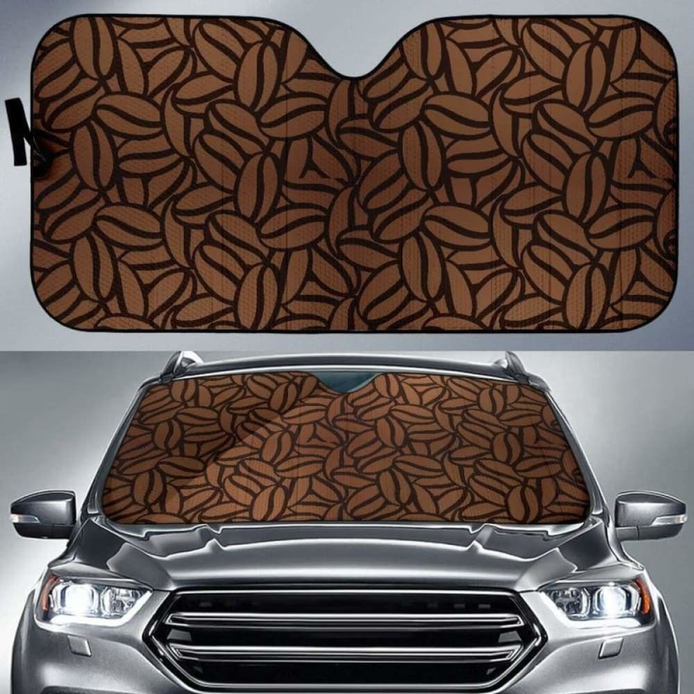Coffee Bean Pattern Car Auto Sun Shades
