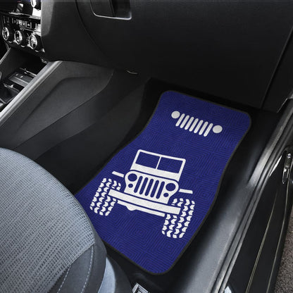 Jeep Grill Navy Blue Offroad Car Floor Mats