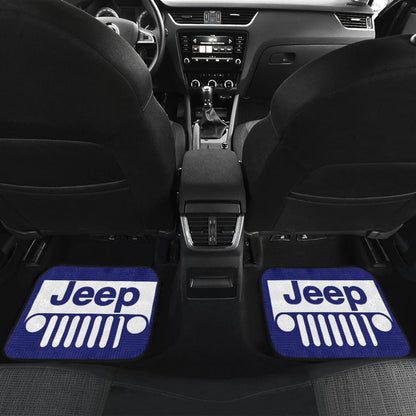 Jeep Grill Navy Blue Offroad Car Floor Mats