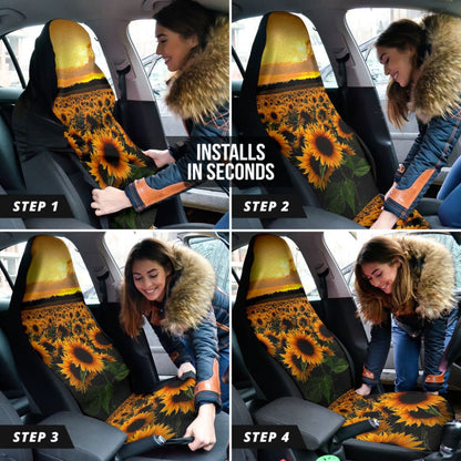 Amazing Sunflower Car Seat Covers