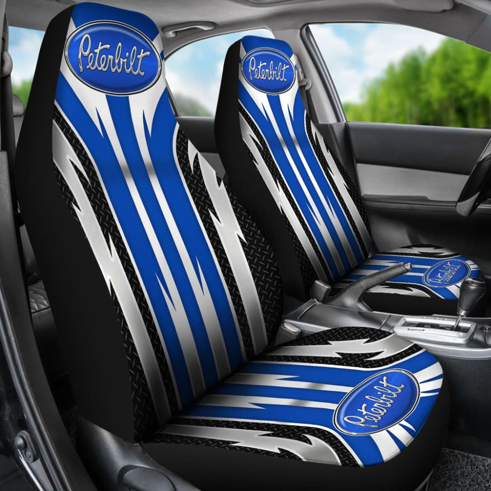 Blue Peterbilt Car Seat Covers