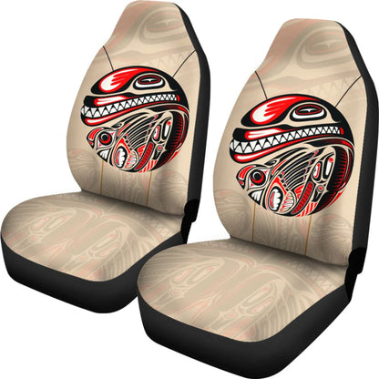 Canada Haida Eagle And Killer Dog Car Seat Covers