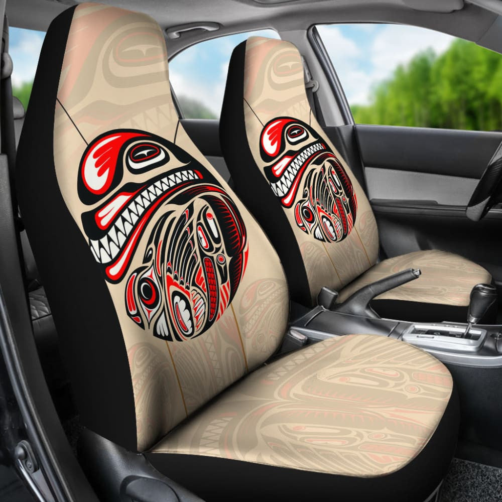Canada Haida Eagle And Killer Dog Car Seat Covers