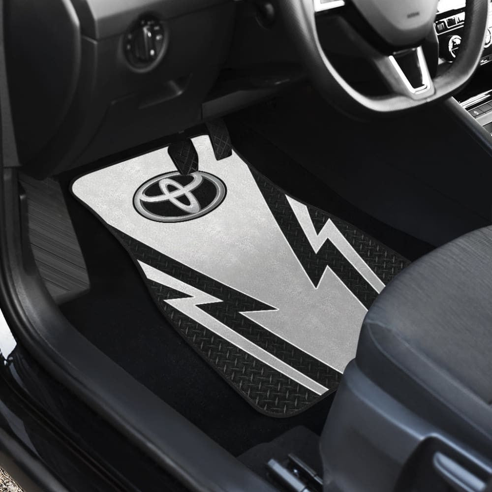 White And Black Toyota Amazing Style Car Floor Mats Custom