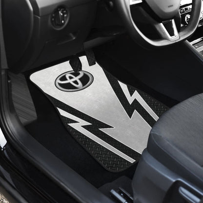 White And Black Toyota Amazing Style Car Floor Mats Custom