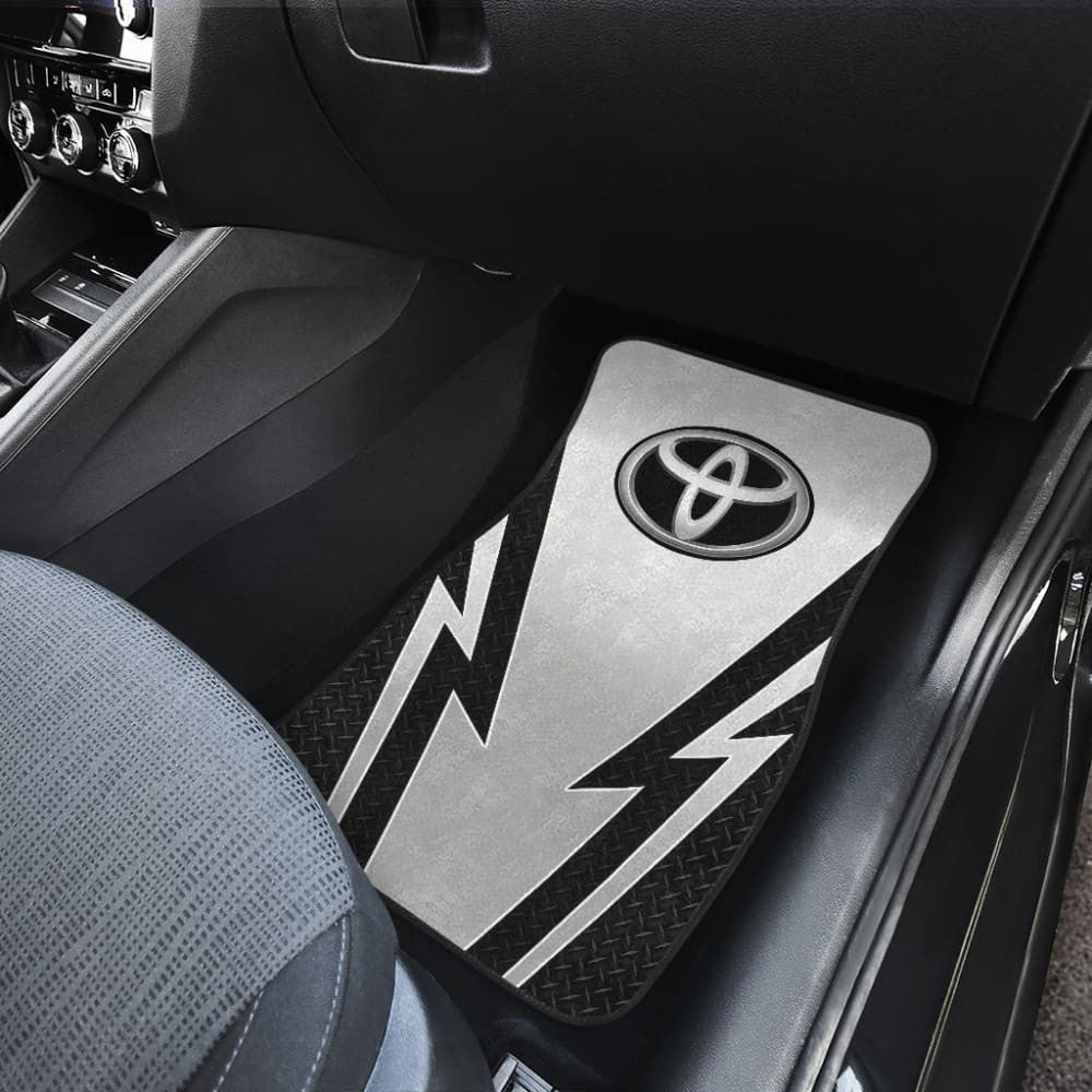 White And Black Toyota Amazing Style Car Floor Mats Custom