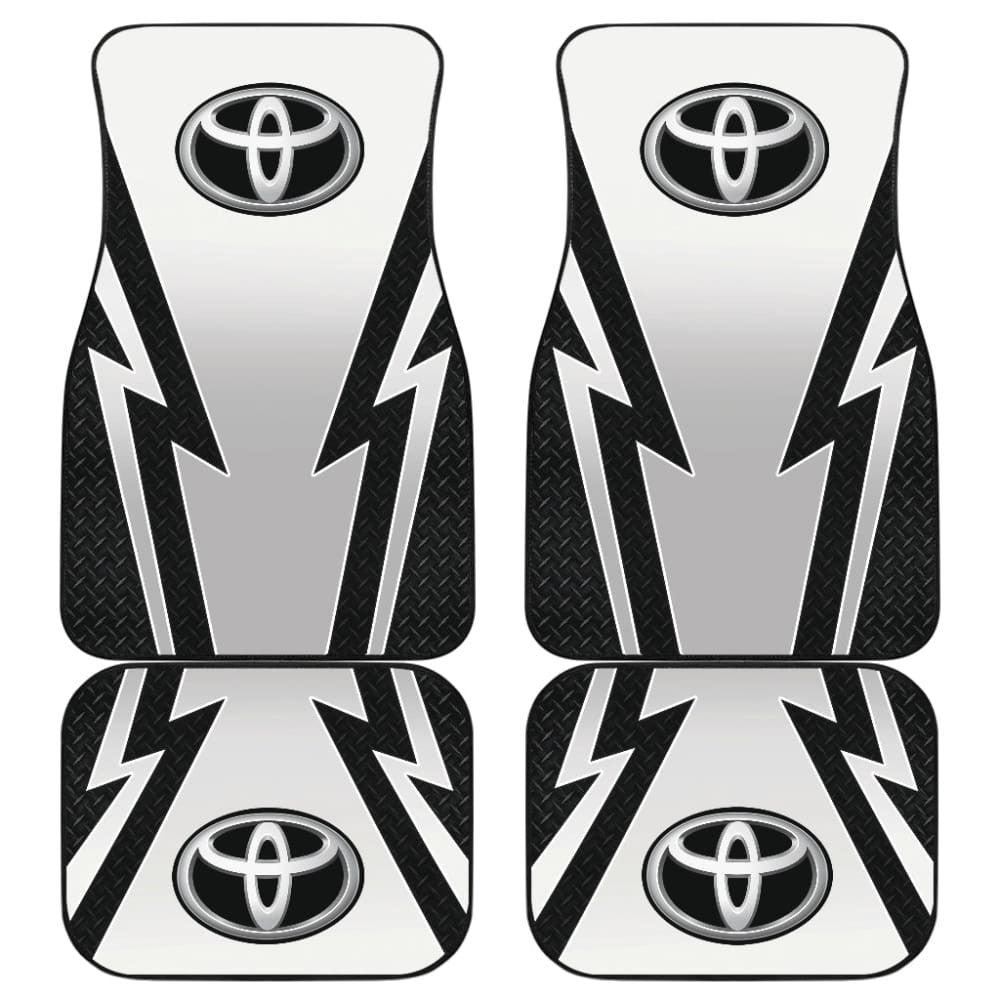 White And Black Toyota Amazing Style Car Floor Mats Custom