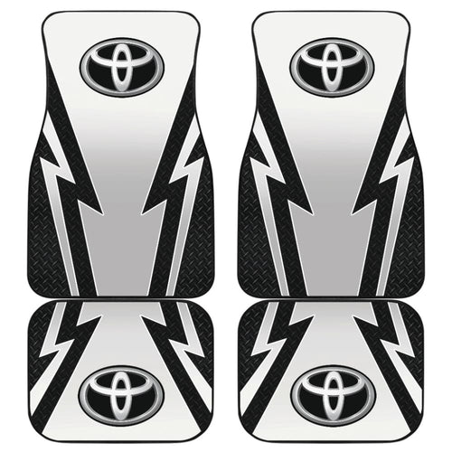 White And Black Toyota Amazing Style Car Floor Mats Custom
