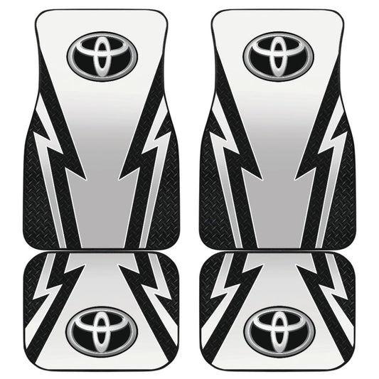 White And Black Toyota Amazing Style Car Floor Mats Custom