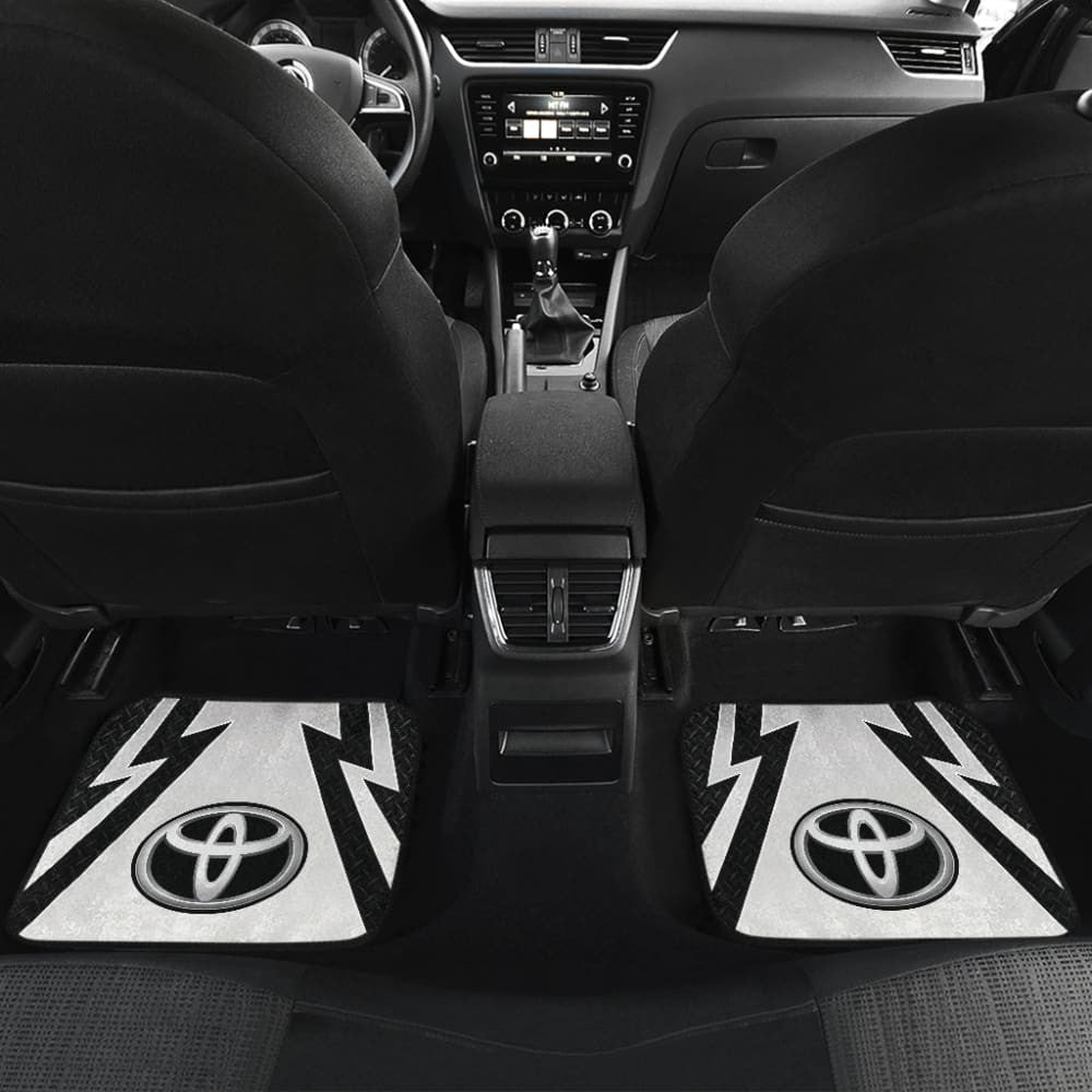 White And Black Toyota Amazing Style Car Floor Mats Custom