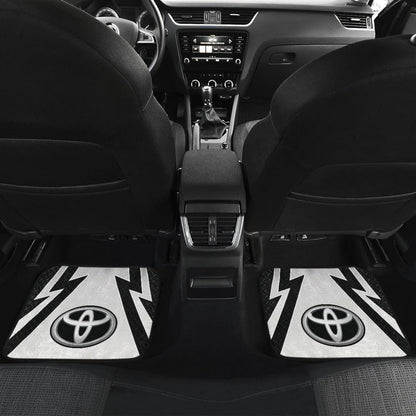 White And Black Toyota Amazing Style Car Floor Mats Custom