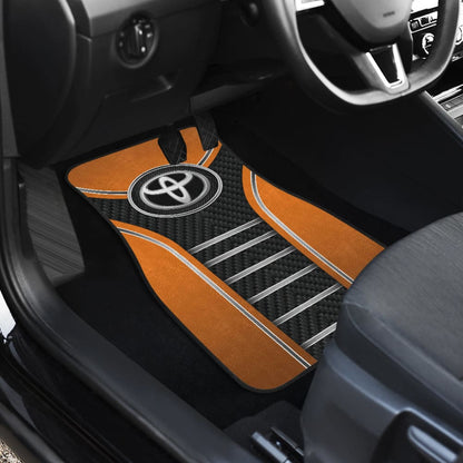 Orange Toyota Amazing Style Car Floor Mats Custom