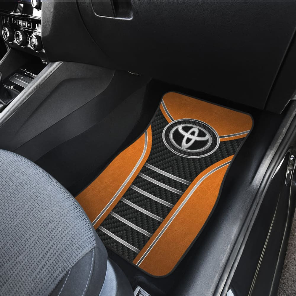 Orange Toyota Amazing Style Car Floor Mats Custom