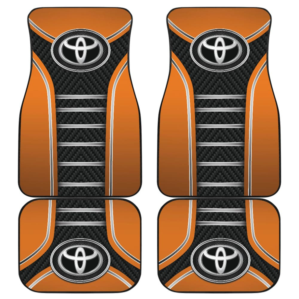 Orange Toyota Amazing Style Car Floor Mats Custom