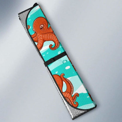 Octopuses Sea Wave Background Car Auto Sun Shades