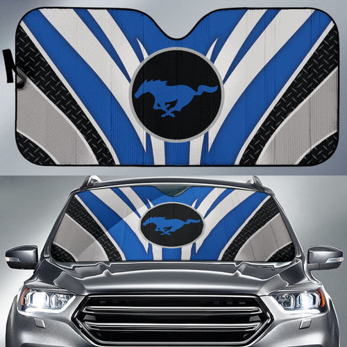 Blue Mustang Car Auto Sun Shades Custom