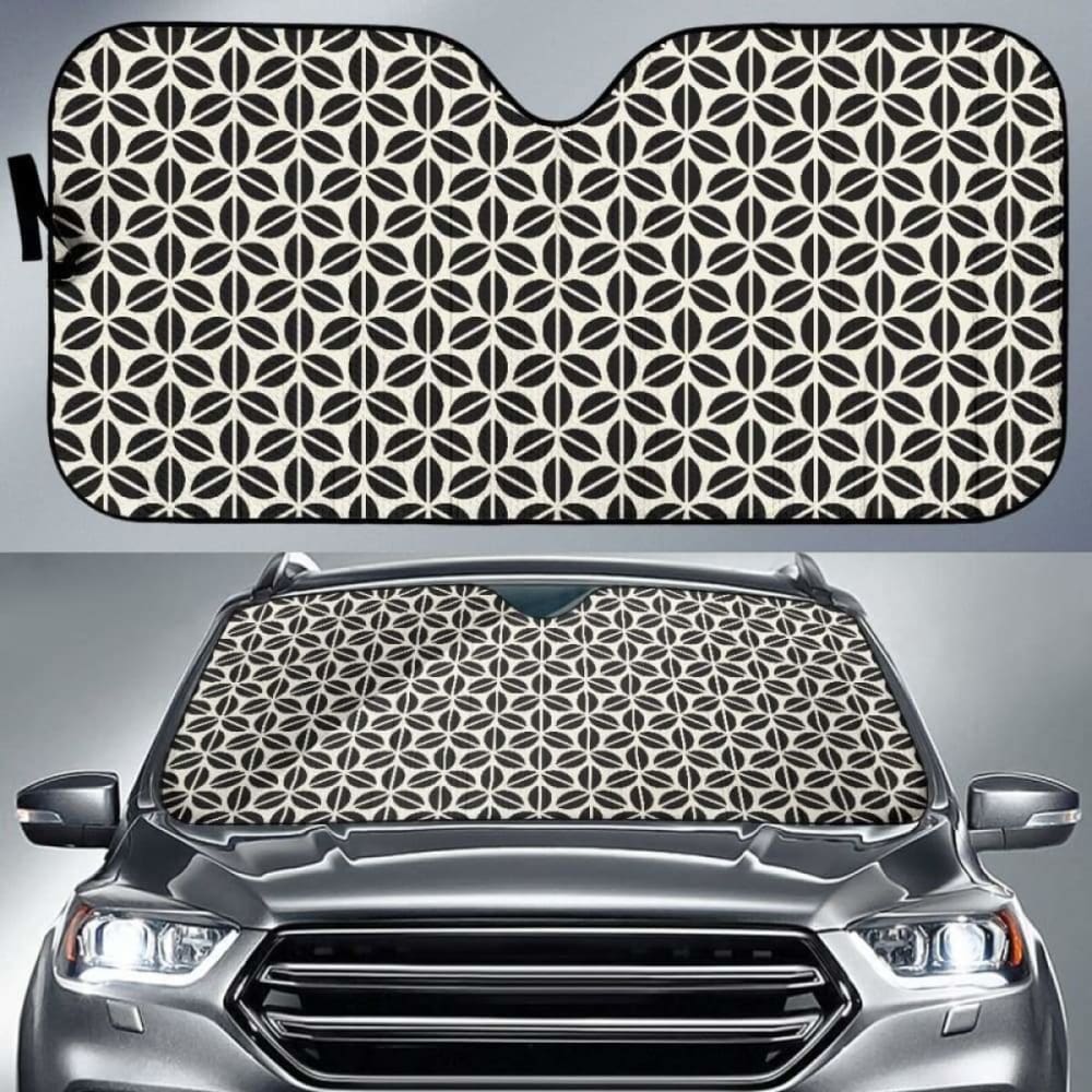 Coffee Bean Abstract Modern Pattern Car Auto Sun Shades