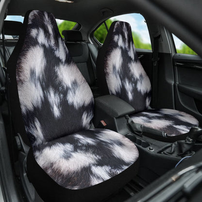 Amazing Best Gift Black And White Cowhide Print Car Seat Covers Custom