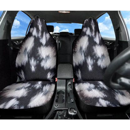 Amazing Best Gift Black And White Cowhide Print Car Seat Covers Custom