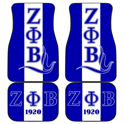 African Car Floor Mats Zeta Phi Beta Dove Symbol