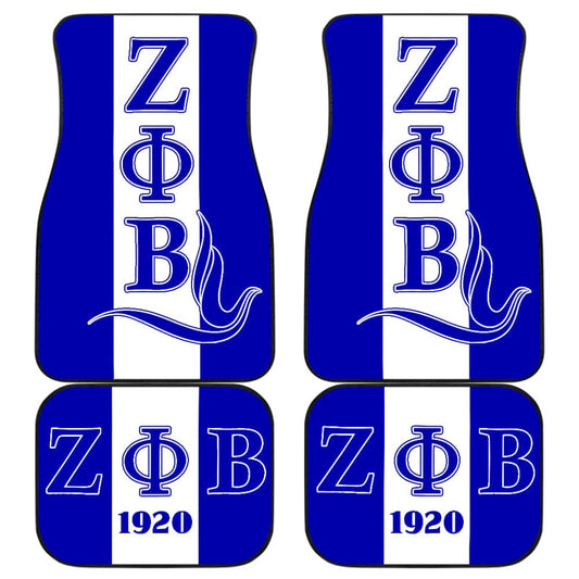 African Car Floor Mats Zeta Phi Beta Dove Symbol