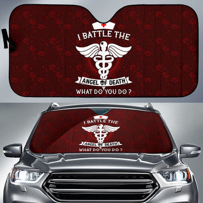 I Battle The Angel Of Death Nurse Pride Job Car Auto Sun Shades