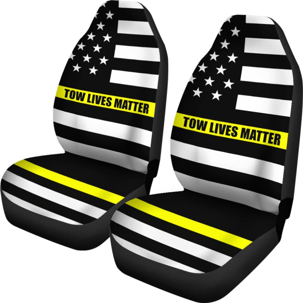 Tow Lives Matter Thin Yellow Line Car Seat Covers
